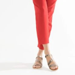 Sandale Bronze En Cuir Embossé -Univers Chaussure Magasin WWWERM 10385761290 10