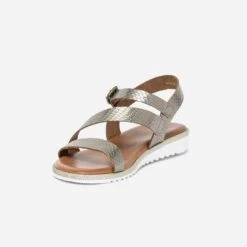 Sandale Bronze En Cuir Embossé -Univers Chaussure Magasin WWWERM 10385761290 2