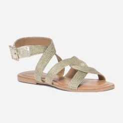 Sandale TEXTO Dorée à Entrelacs -Univers Chaussure Magasin WWWERM 10385761322 1
