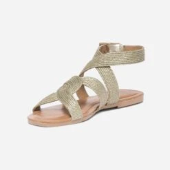 Sandale TEXTO Dorée à Entrelacs -Univers Chaussure Magasin WWWERM 10385761322 2