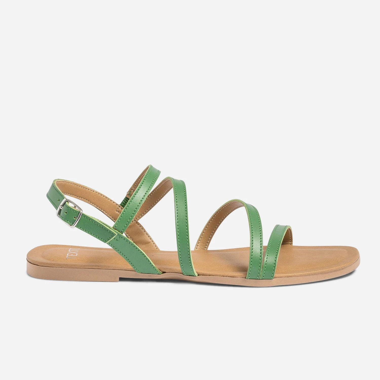 Sandale TEXTO Verte En Cuir 3 Sandale TEXTO Verte En Cuir