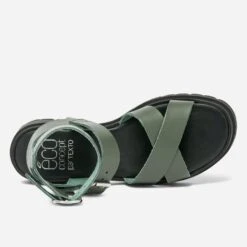 Sandale TEXTO Kaki En Cuir éco-conçu à Semelle Crantée -Univers Chaussure Magasin WWWERM 10385761327 3