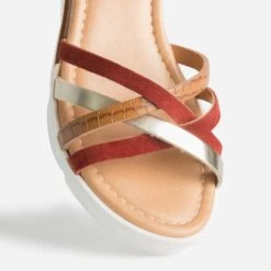 Sandale TBS Cognac En Cuir à Brides Rouille Et Dorée 13 Sandale TBS Cognac En Cuir à Brides Rouille Et Dorée -Univers Chaussure Magasin WWWERM 10385920007 5