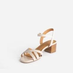 Sandale ERAM FLEX Beige Clair En Cuir Verni -Univers Chaussure Magasin WWWERM 10386330015 2