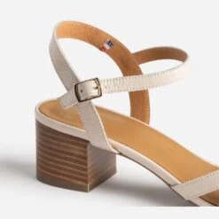 Sandale ERAM FLEX Beige Clair En Cuir Verni -Univers Chaussure Magasin WWWERM 10386330015 5