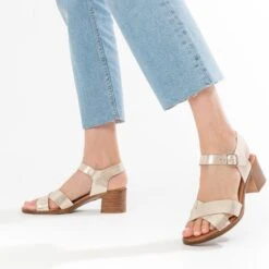 Sandale Dorée En Cuir -Univers Chaussure Magasin WWWERM 10386330496 10