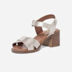 Sandale Dorée En Cuir -Univers Chaussure Magasin WWWERM 10386330496 2