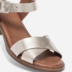 Sandale Dorée En Cuir -Univers Chaussure Magasin WWWERM 10386330496 4