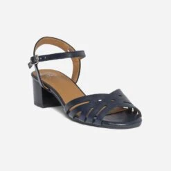 Sandale ERAM FLEX Bleu Marine En Cuir -Univers Chaussure Magasin WWWERM 10386330541 1