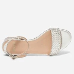 Sandale Dorée En Cuir à Bride Tressée -Univers Chaussure Magasin WWWERM 10386330544 3