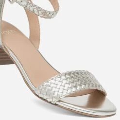 Sandale Dorée En Cuir à Bride Tressée -Univers Chaussure Magasin WWWERM 10386330544 4