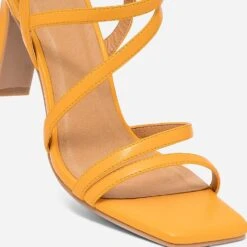 Sandale TEXTO Jaune à Talon -Univers Chaussure Magasin WWWERM 10386340064 4
