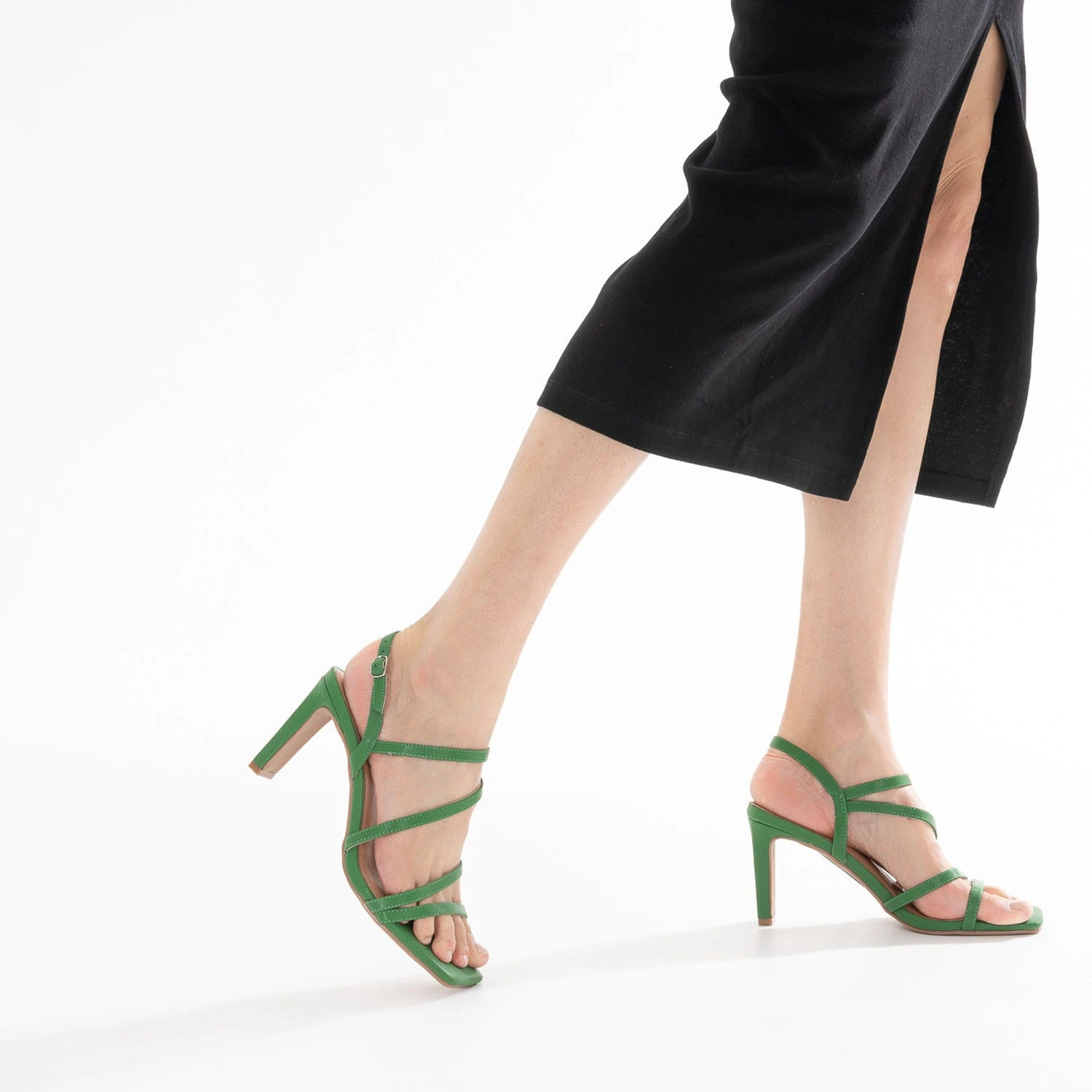 Sandale TEXTO Verte à Talon 4 Sandale TEXTO Verte à Talon – Image 2