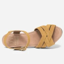 Sandale-sabot TEXTO Jaune En Cuir Velours éco-conçu -Univers Chaussure Magasin WWWERM 10386340079 3