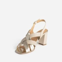 Sandale à Talon Beige En Cuir 10 Sandale à Talon Beige En Cuir -Univers Chaussure Magasin WWWERM 10386340114 2