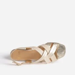 Sandale à Talon Beige En Cuir 12 Sandale à Talon Beige En Cuir -Univers Chaussure Magasin WWWERM 10386340114 4