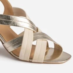 Sandale à Talon Beige En Cuir 13 Sandale à Talon Beige En Cuir -Univers Chaussure Magasin WWWERM 10386340114 5