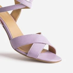 Sandale Talon En Cuir Mauve -Univers Chaussure Magasin WWWERM 10386340124 5