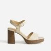 Sandale Beige En Cuir à Plateforme -Univers Chaussure Magasin WWWERM 10386340127 0
