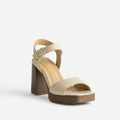 Sandale Beige En Cuir à Plateforme 8 Sandale Beige En Cuir à Plateforme -Univers Chaussure Magasin WWWERM 10386340127 1