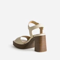 Sandale Beige En Cuir à Plateforme 10 Sandale Beige En Cuir à Plateforme -Univers Chaussure Magasin WWWERM 10386340127 3