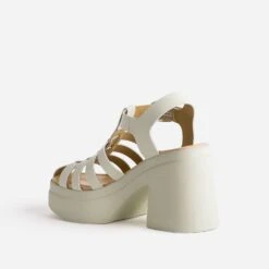 Sandale TEXTO Beige Clair En Cuir à Plateforme -Univers Chaussure Magasin WWWERM 10386340134 3