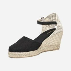 Espadrille Compensée En Toile -Univers Chaussure Magasin WWWERM 10386420009 2