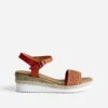 Sandale Orange éco-conçue En Cuir Avec Bride Tressée -Univers Chaussure Magasin WWWERM 10386420059 0