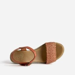 Sandale Orange éco-conçue En Cuir Avec Bride Tressée -Univers Chaussure Magasin WWWERM 10386420059 4