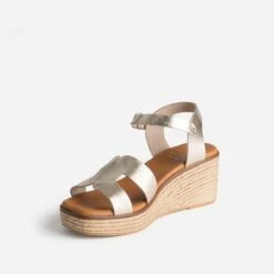 Sandale Dorée éco-conçue En Cuir -Univers Chaussure Magasin WWWERM 10386420060 2