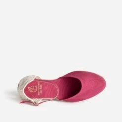Espadrille Compensée Framboise éco-conçue En Toile -Univers Chaussure Magasin WWWERM 10386420095 4