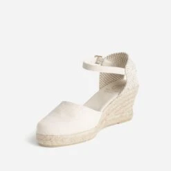 Espadrille Compensée écrue éco-conçue En Toile -Univers Chaussure Magasin WWWERM 10386420101 2