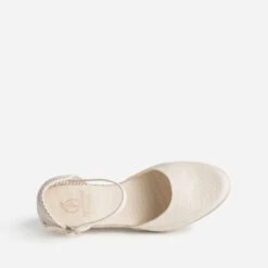 Espadrille Compensée écrue éco-conçue En Toile -Univers Chaussure Magasin WWWERM 10386420101 4