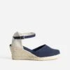 Espadrille Compensée Bleu Marine En Toile -Univers Chaussure Magasin WWWERM 10386420103 0