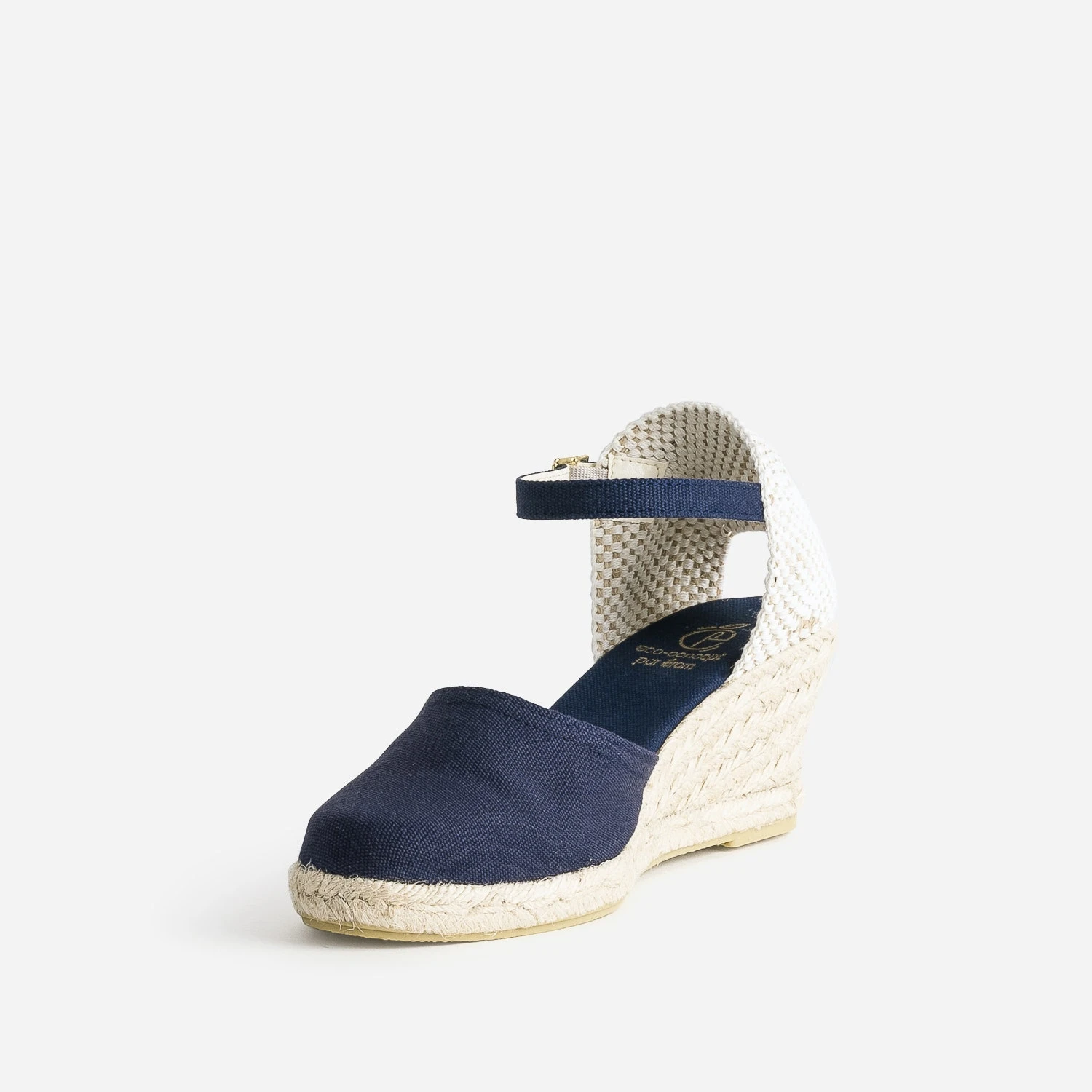 Espadrille Compensée Bleu Marine En Toile 6 Espadrille Compensée Bleu Marine En Toile – Image 4