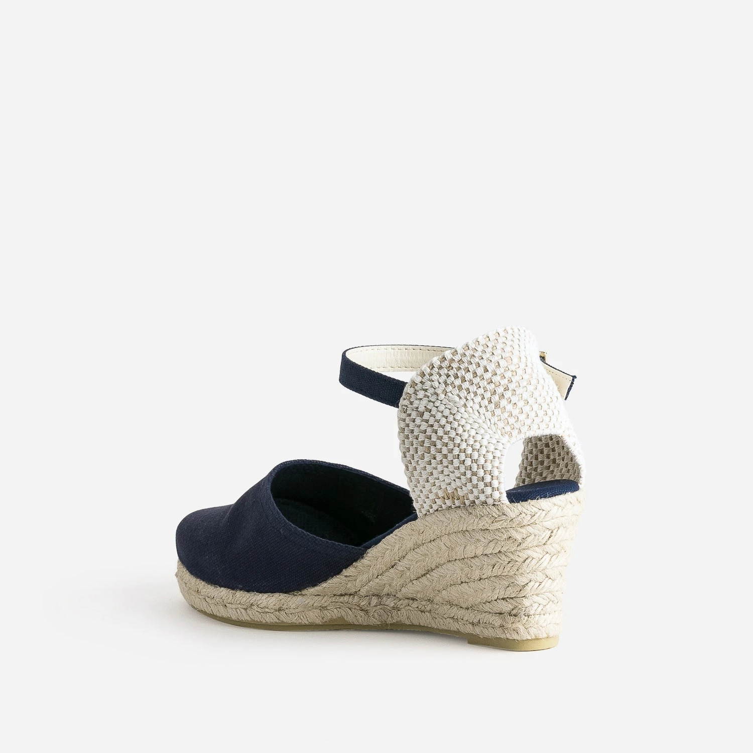 Espadrille Compensée Bleu Marine En Toile 7 Espadrille Compensée Bleu Marine En Toile – Image 5