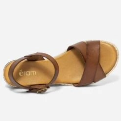 Sandale Compensée Marron En Cuir -Univers Chaussure Magasin WWWERM 10386420497 3