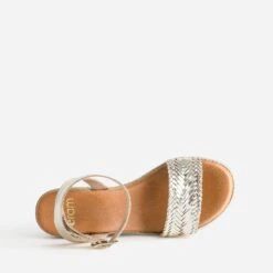 Sandale Or En Cuir -Univers Chaussure Magasin WWWERM 10386420537 4