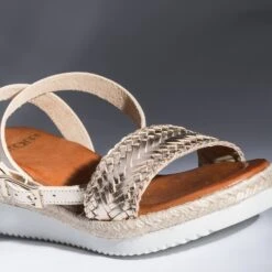 Sandale Or En Cuir -Univers Chaussure Magasin WWWERM 10386420537 6