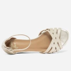 Sandale Compensée ERAM FLEX Dorée En Cuir Embossé 14 Sandale Compensée ERAM FLEX Dorée En Cuir Embossé -Univers Chaussure Magasin WWWERM 10386420588 4