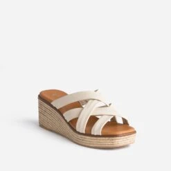 Mule Compensée Beige éco-conçue En Cuir Souple 9 Mule Compensée Beige éco-conçue En Cuir Souple -Univers Chaussure Magasin WWWERM 10386550013 1