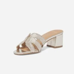 Mule Dorée Tressé -Univers Chaussure Magasin WWWERM 10386550161 2