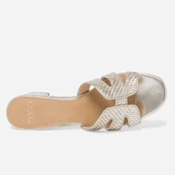 Mule Dorée Tressé -Univers Chaussure Magasin WWWERM 10386550161 3