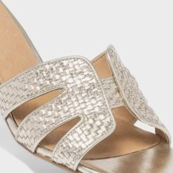 Mule Dorée Tressé -Univers Chaussure Magasin WWWERM 10386550161 4