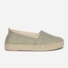 Espadrille Vert Pailleté Or En Toile -Univers Chaussure Magasin WWWERM 10388500072 0