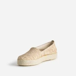 Espadrille Beige Textile Tressé Rayé -Univers Chaussure Magasin WWWERM 10388500073 2