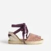 Espadrille Violet, Corail, Blanc En Textile -Univers Chaussure Magasin WWWERM 10388500074 0
