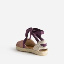 Espadrille Violet, Corail, Blanc En Textile -Univers Chaussure Magasin WWWERM 10388500074 3