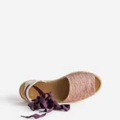 Espadrille Violet, Corail, Blanc En Textile -Univers Chaussure Magasin WWWERM 10388500074 4