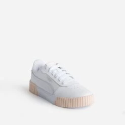 Tennis PUMA Blanche Et Pêche à Plateforme -Univers Chaussure Magasin WWWERM 10881390023 1